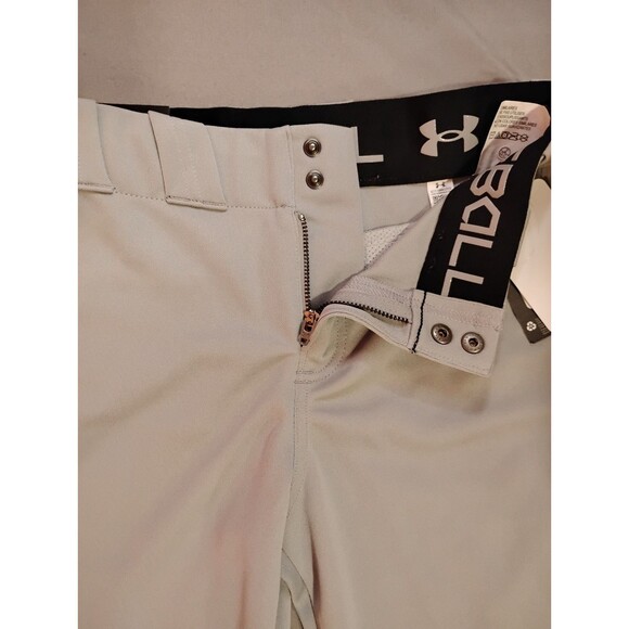 Boys Under Armour Tapered Fit Baseball Pants Gray Youth Medium - Picture 4 of 8